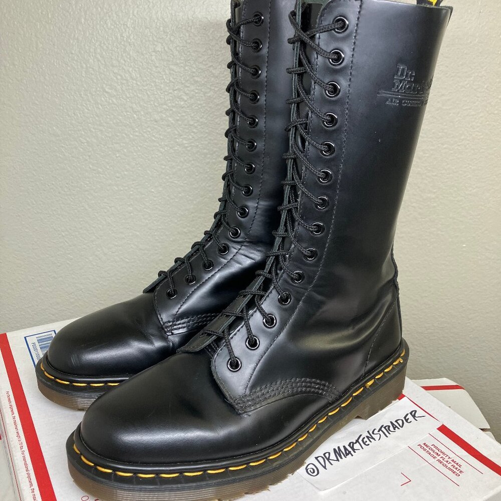 90's Vintage England! Dr. Martens Women US 8 boots 14-eye 1914 oi shoe 1420 1490